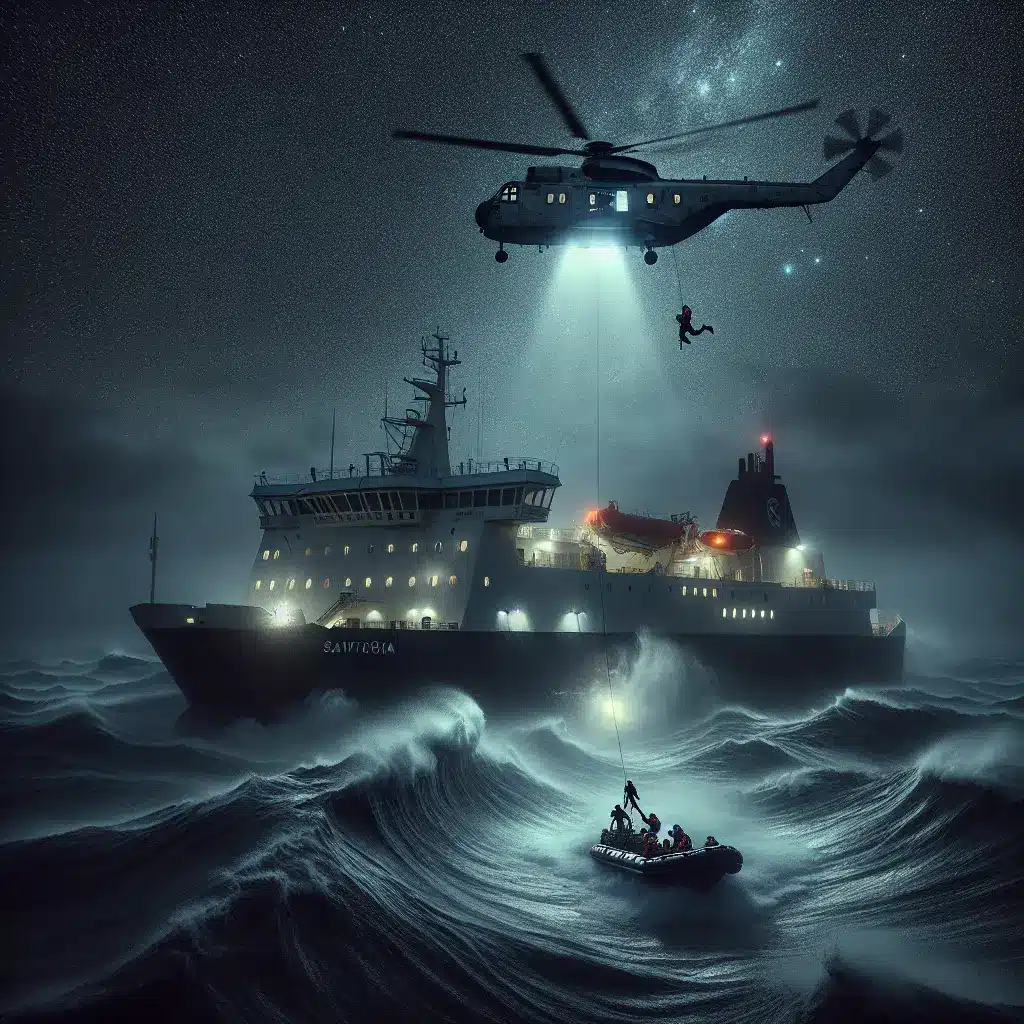 Sauvetage Helicoptere Mer